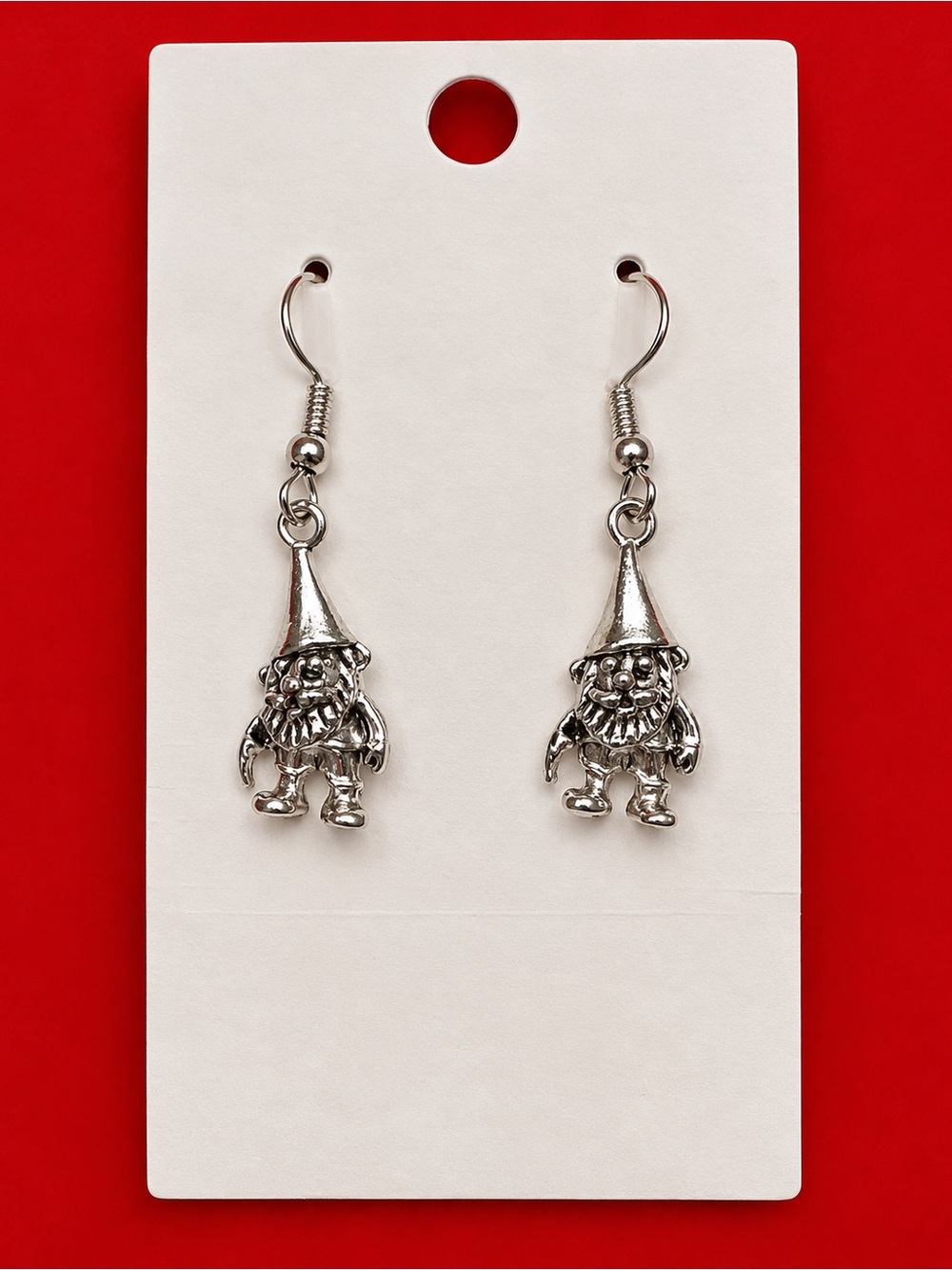 Womans Gnome Charm Dangle Earrings